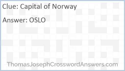 Capital of Norway Answer