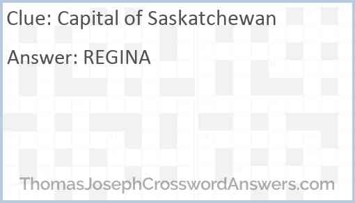 Capital of Saskatchewan Answer