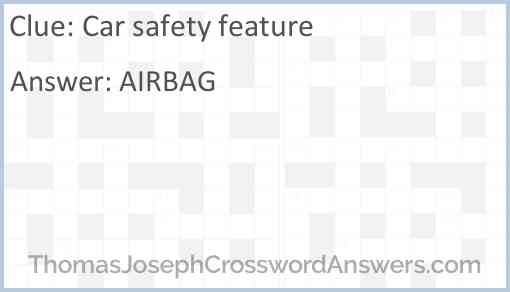Car safety feature Answer