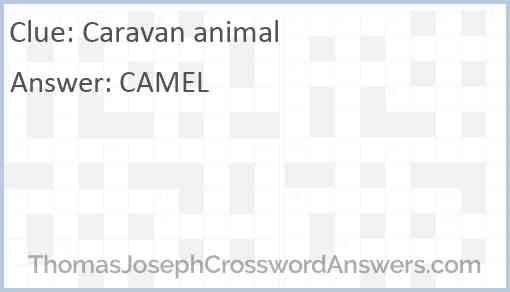 Caravan animal Answer