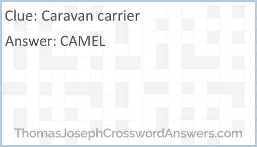 Caravan carrier Answer