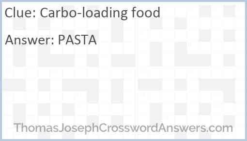 Carbo-loading food Answer