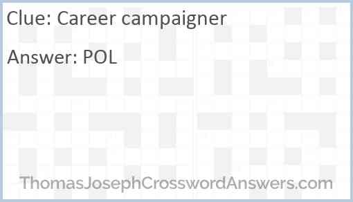 Career campaigner Answer