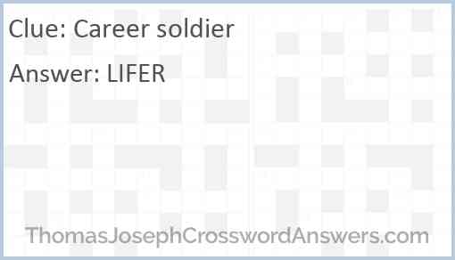 Career soldier Answer