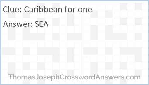 Caribbean for one Answer