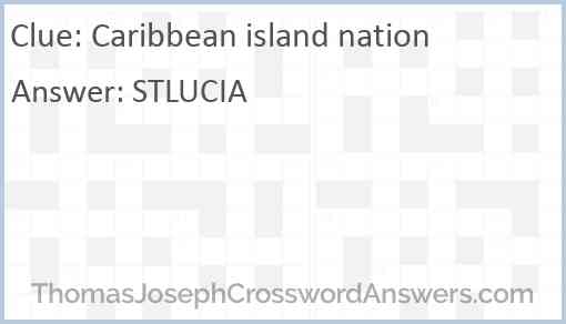 Caribbean island nation Answer