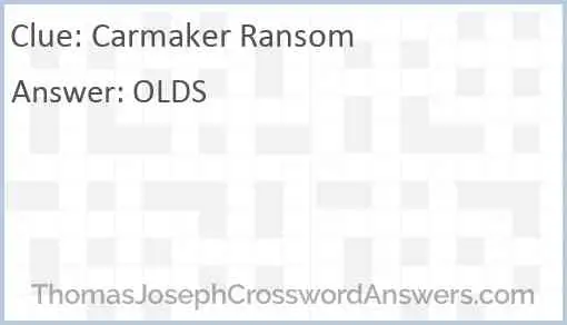 Carmaker Ransom Answer
