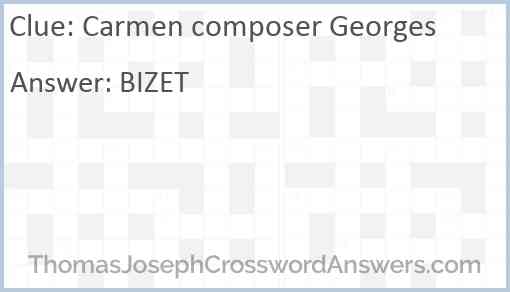 Carmen composer Georges Answer
