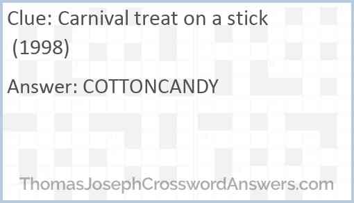 Carnival treat on a stick (1998) Answer
