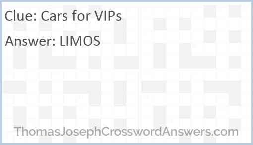 Cars for VIPs Answer