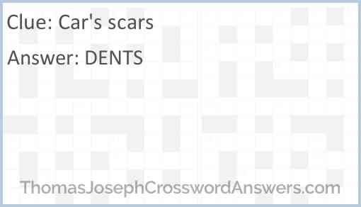 Cars’ scars Answer