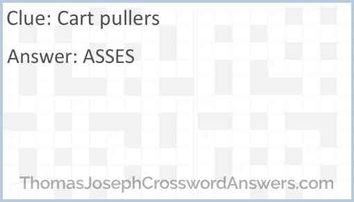 Cart pullers Answer