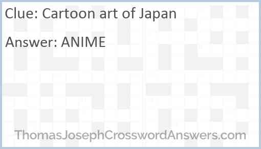 Cartoon art of Japan Answer