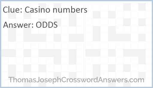 Casino numbers Answer