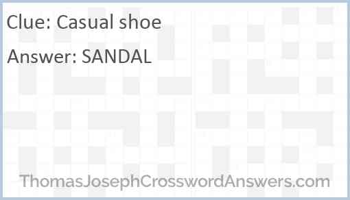 Casual shoe Answer