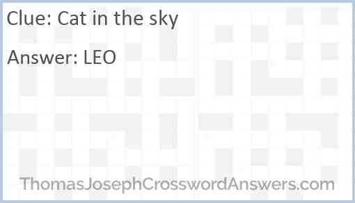 Cat in the sky Answer