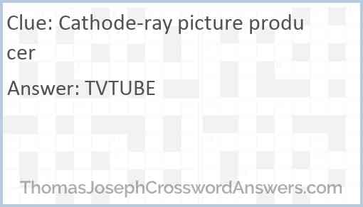 Cathode-ray picture producer Answer