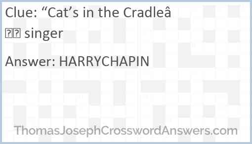 “Cat’s in the Cradle” singer Answer