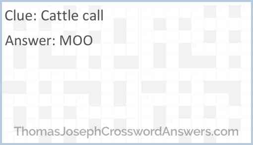 Cattle call Answer