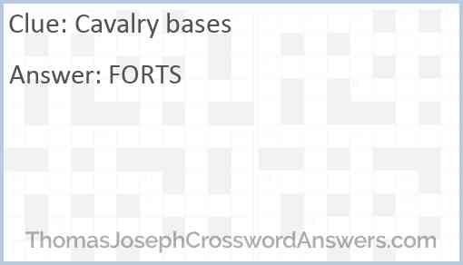 Cavalry bases Answer