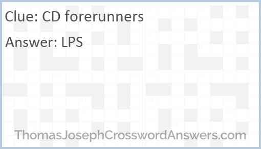 CD forerunners Answer