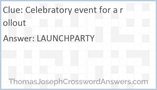 Celebratory event for a rollout Answer