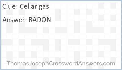 Cellar gas Answer