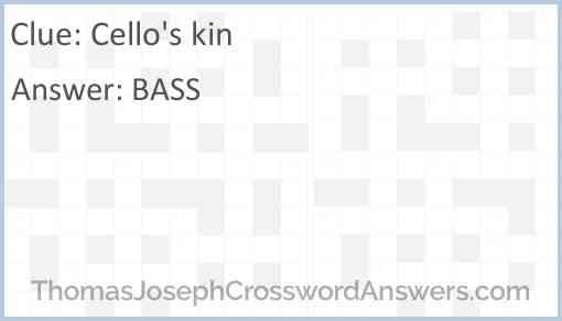 Cello's kin Answer