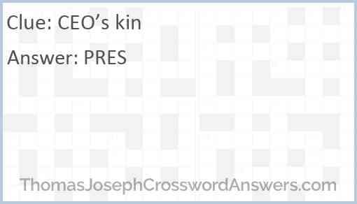 CEO’s kin Answer