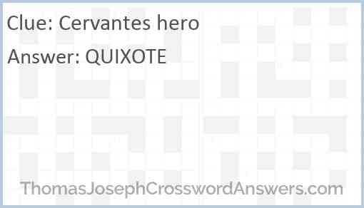 Cervantes hero Answer