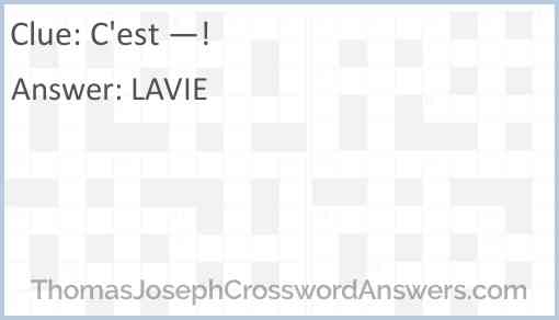 C est crossword clue ThomasJosephCrosswordAnswers com