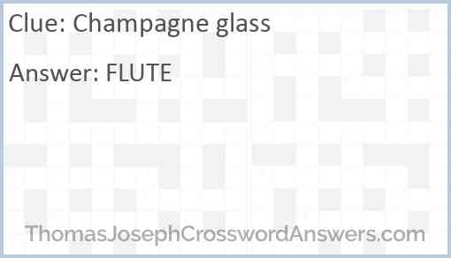 Champagne glass Answer