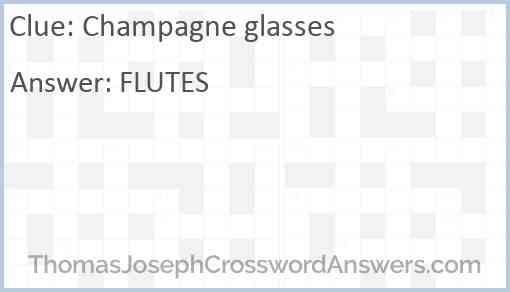 Champagne glasses Answer