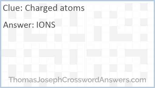 Charged atoms Answer