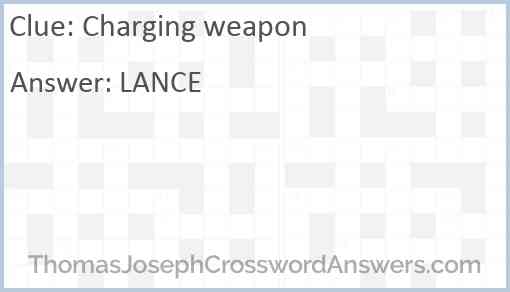 Charging weapon Answer