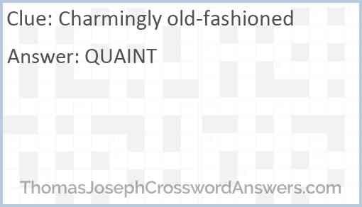 Charmingly old-fashioned Answer