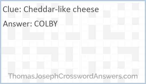 Cheddar-like cheese Answer