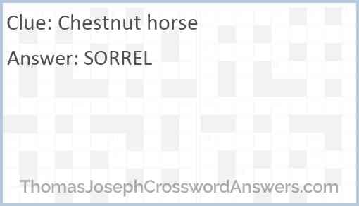 Chestnut horse Answer