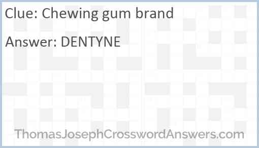 Chewing gum brand Answer