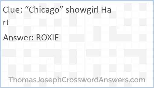 “Chicago” showgirl Hart Answer