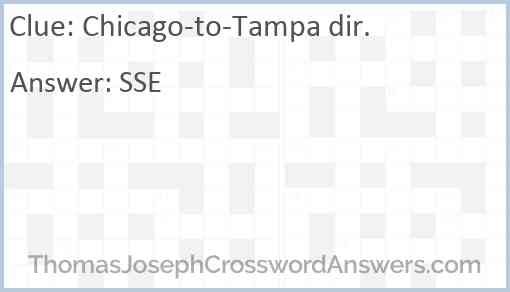 Chicago-to-Tampa dir. Answer
