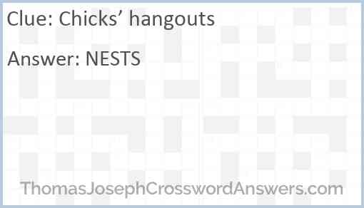 Chicks’ hangouts Answer