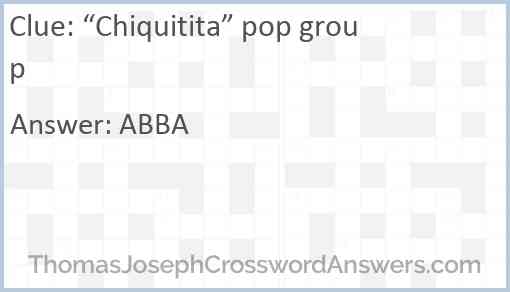 “Chiquitita” pop group Answer