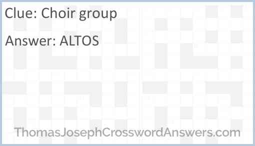 Choir group Answer