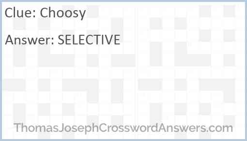 Choosy Answer