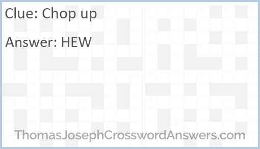 Chop up Answer