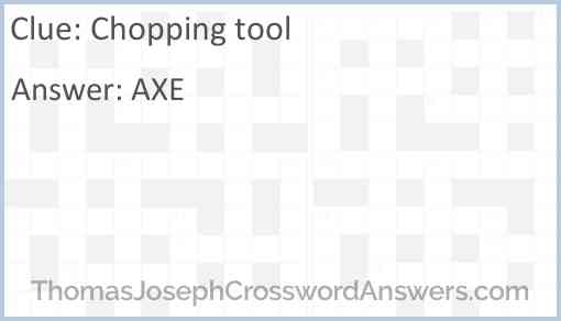 Chopping tool Answer