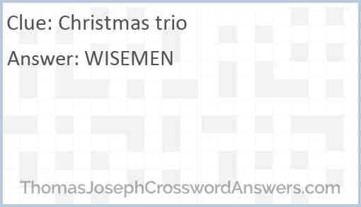 Christmas trio Answer