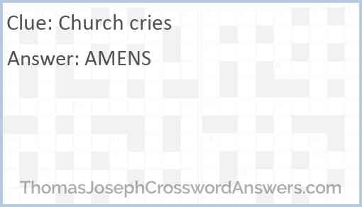 Church cries Answer