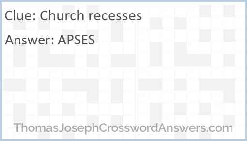 Church recesses Answer